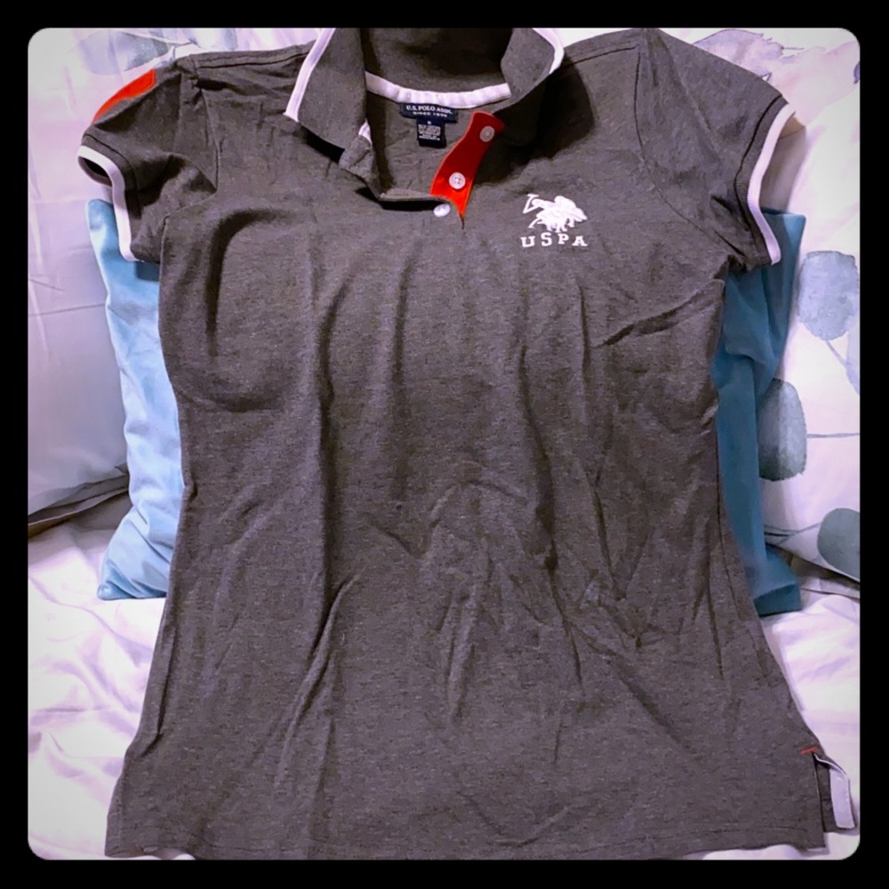 Polo Ralph Lauren gray big logo polo
